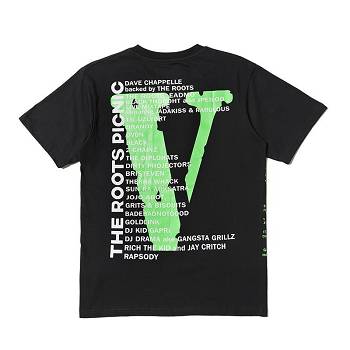 Black Vlone Roots Picnic Hot Sale T Shirts | AU_A9682