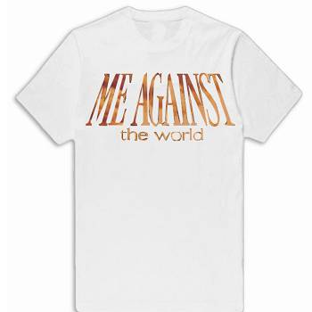 White Vlone ME AGAINST the world T-Shirt Rappers Collab Tupac-Shakur | AU_A6814