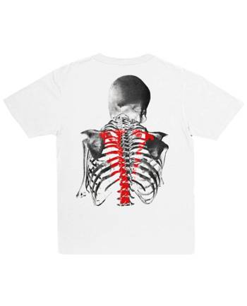 White Vlone Neverbrokeagain Bones Tee Rappers Collab NBA-Youngboy | AU_WX5727
