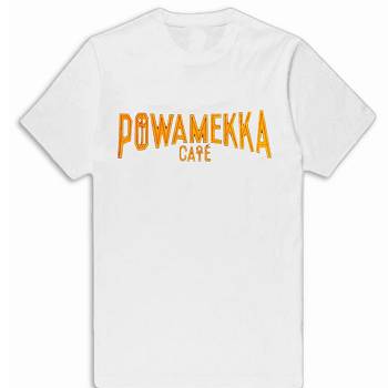 White Vlone Powamekka Cafe T-Shirt Rappers Collab Tupac-Shakur | AU_NF8036
